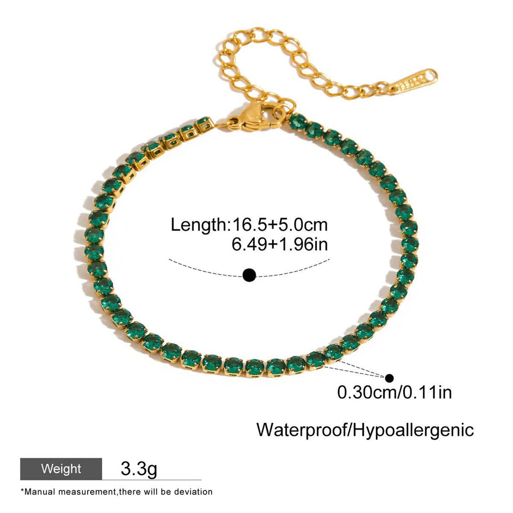 California Collection green gemstone bracelet