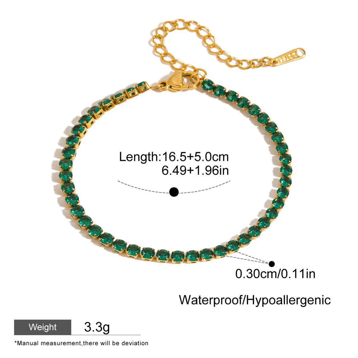 California Collection green gemstone bracelet