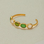 Green and pearl stone bracelet from California Collection
