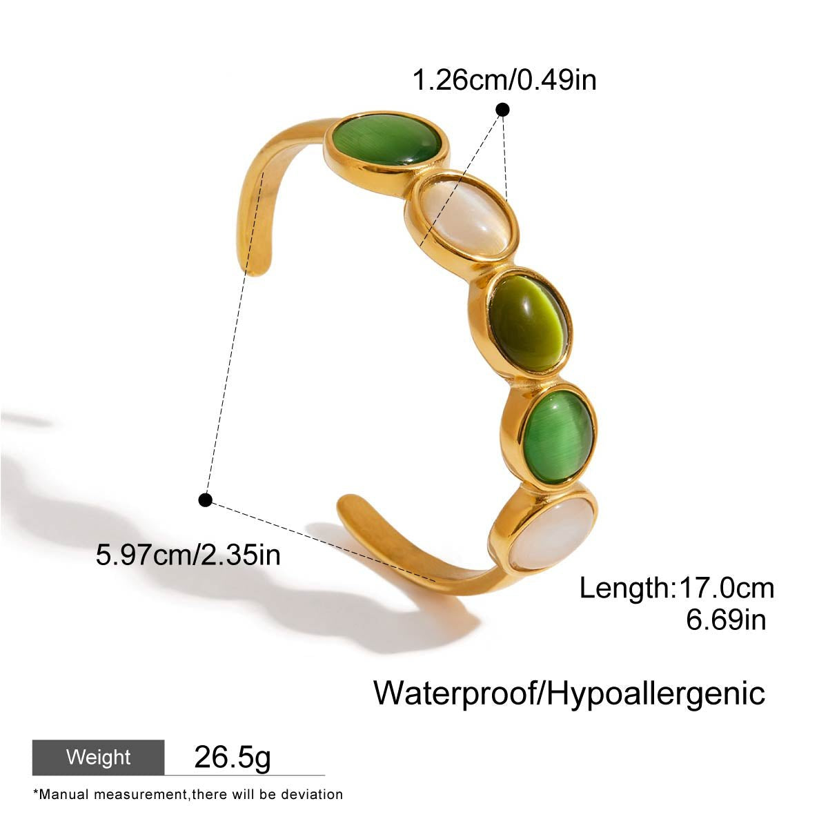 S925 gold-plated bracelet styled for warm weather