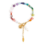 18K gold-filled bracelet with eclectic stone mix

