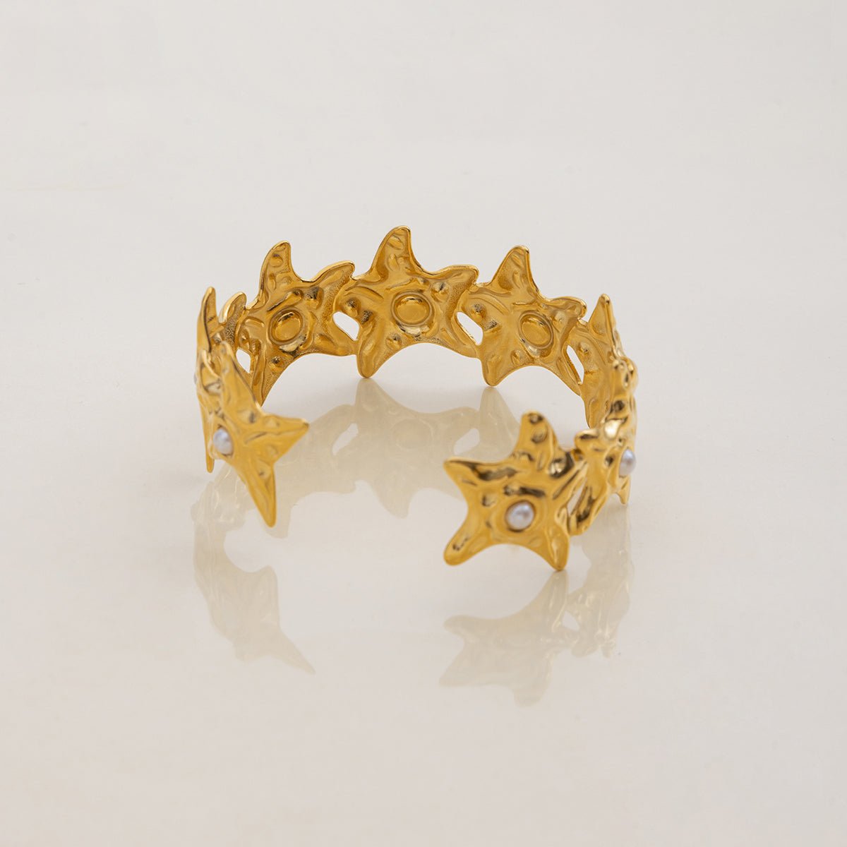 Statement pearl cuff bracelet for women