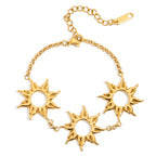 Shine-inspired bracelet in gold finish

