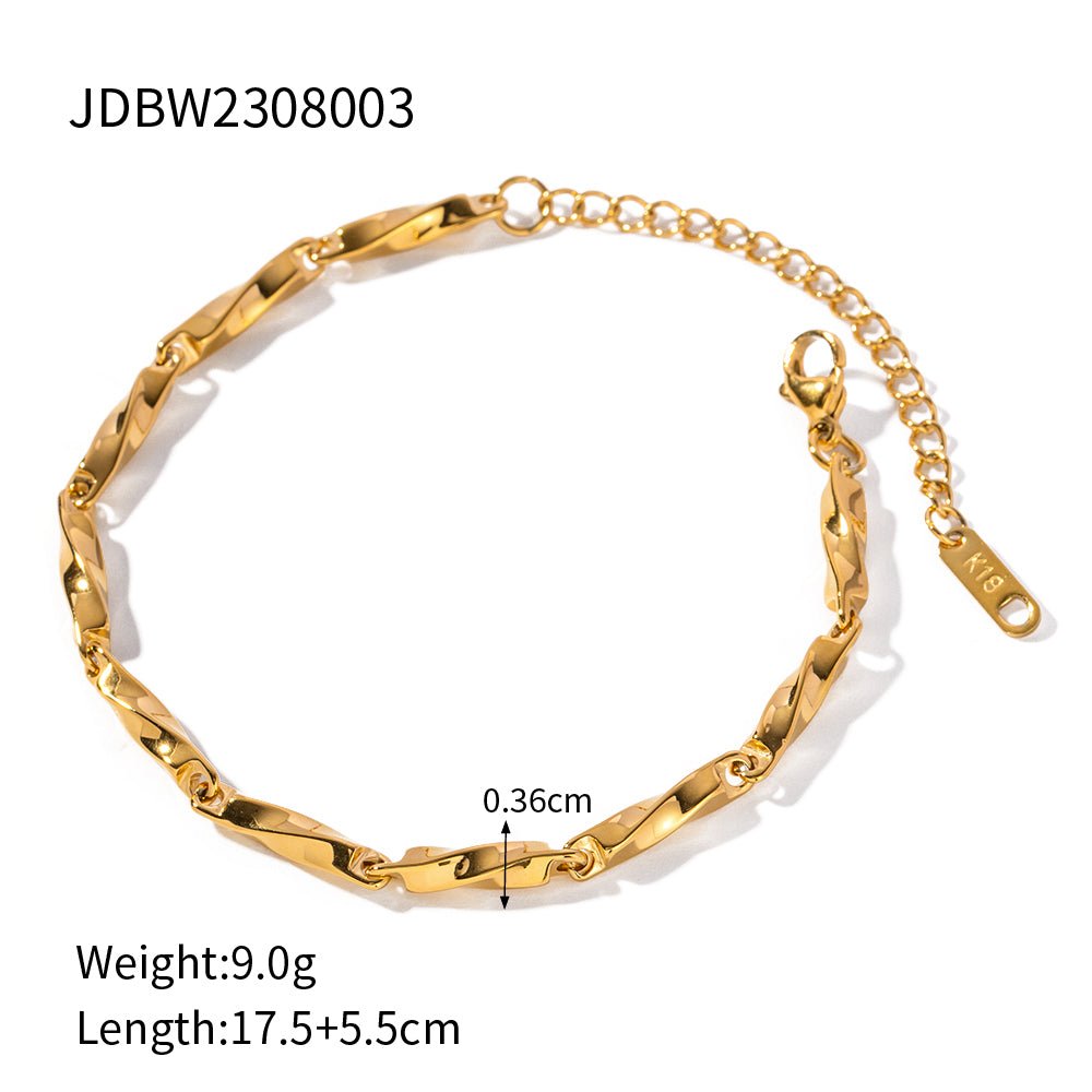 18K gold vermeil twisted link bracelet – Dubai Collection
