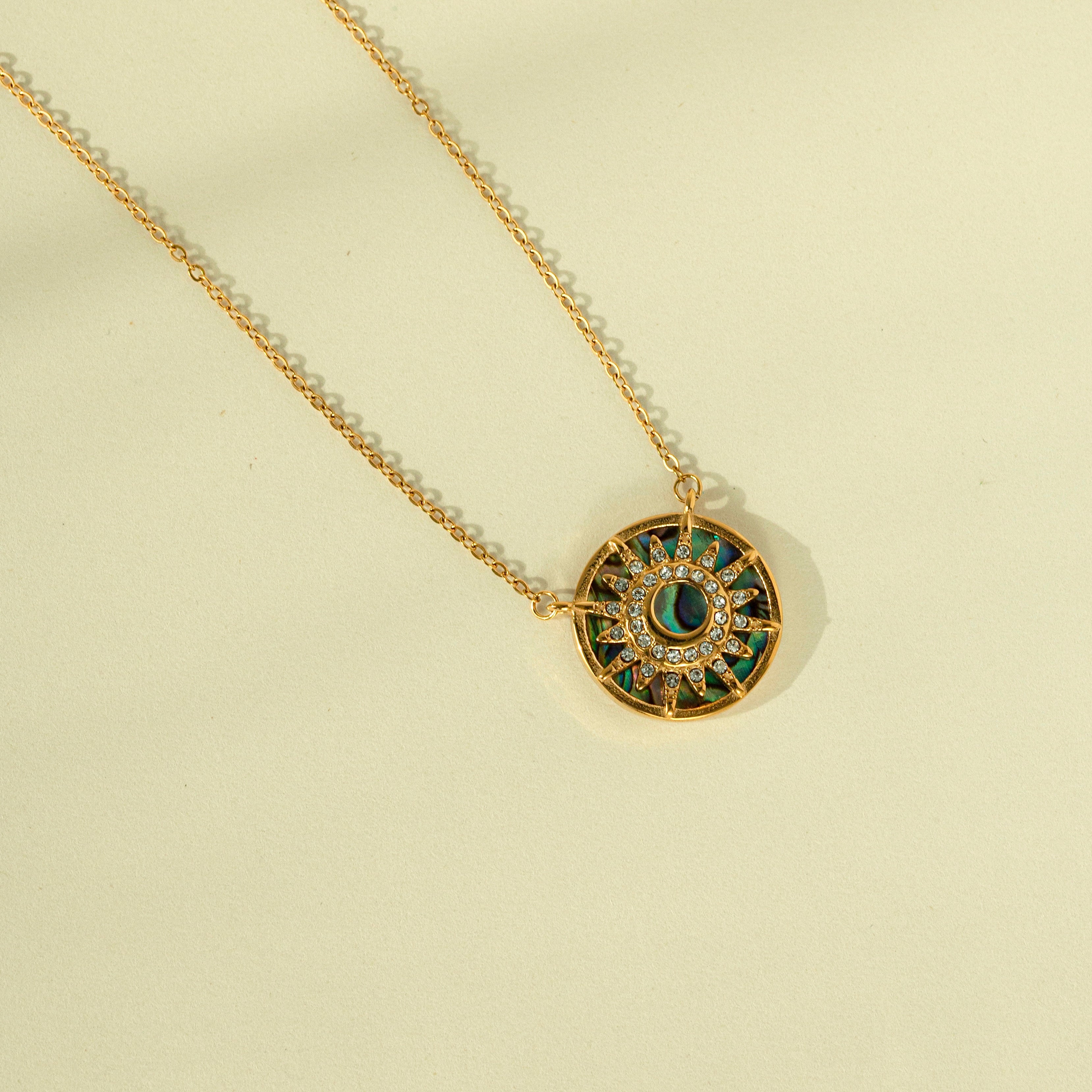 North Star Celestial Pendant Necklace - 18k Gold PVD Plated Stainless Steel & Waterproof