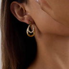 Hypoallergenic 18k gold plated stainless steel earrings for sensitive ears.