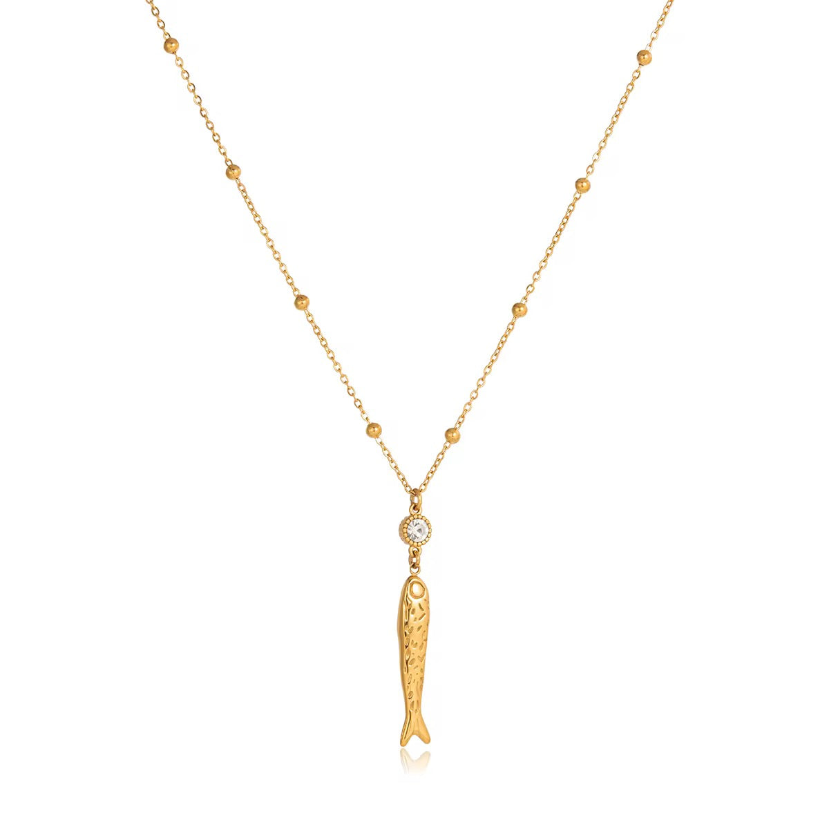 Sweat-proof gold jewelry Very Fishy Indeed for active lifestyles and vacation.
