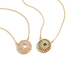 Sizing guide for North Star necklace showing 40cm length and 5cm extender.