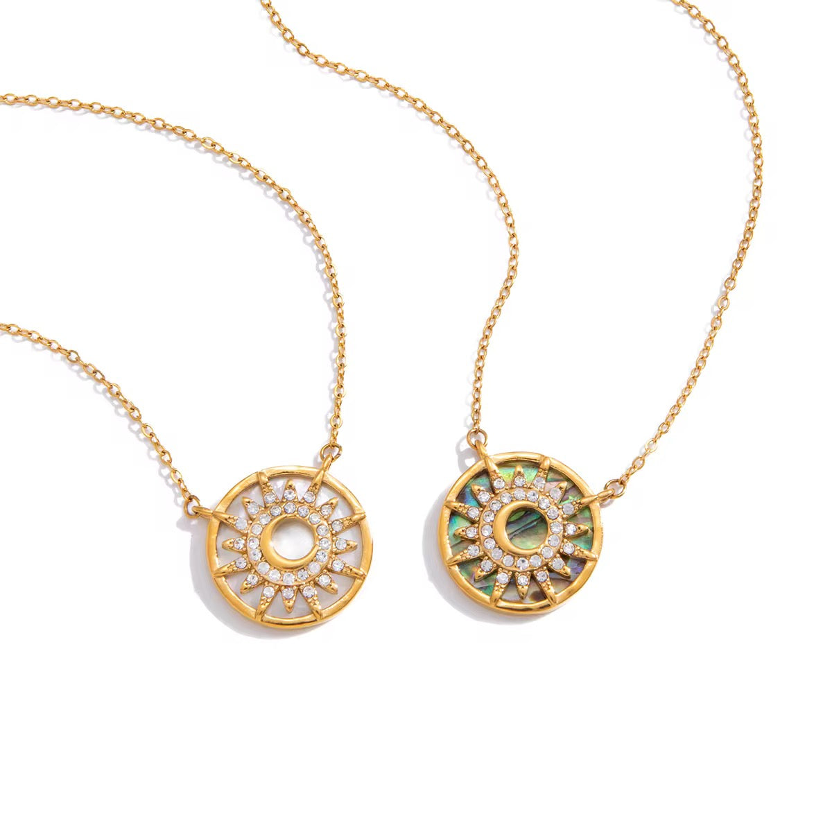 Sizing guide for North Star necklace showing 40cm length and 5cm extender.