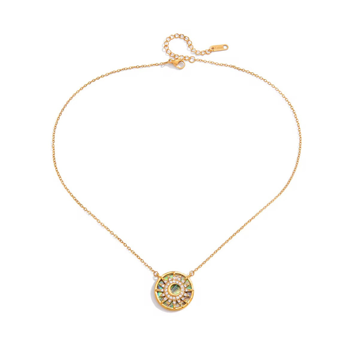 Non-tarnish 18k gold plated North Star necklace with 1-year warranty.