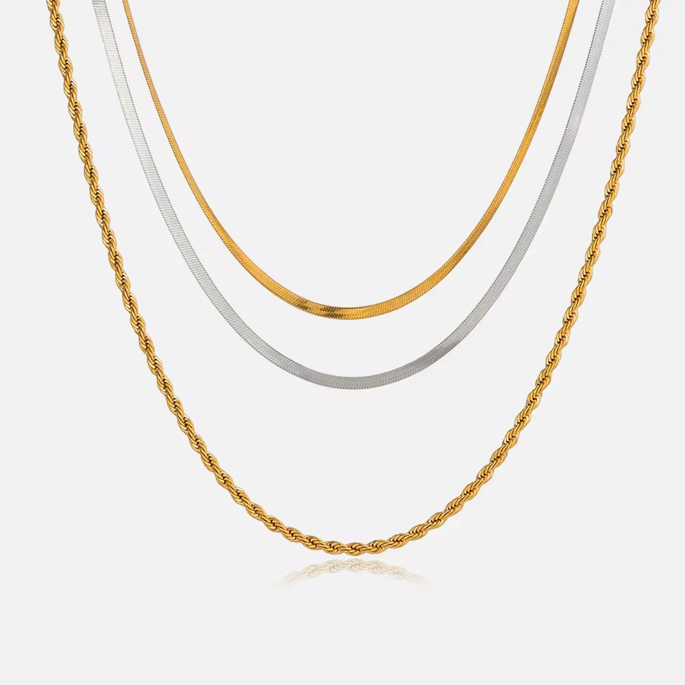 Sizing guide for Third Harmony layered chains 38cm to 45cm lengths.
