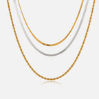 Sizing guide for Third Harmony layered chains 38cm to 45cm lengths.
