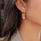 Hypoallergenic 18k gold and silver stainless steel earrings safe for sensitive ears.