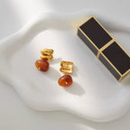 Premium PVD gold organic stone jewelry designed for daily shower and moisture exposure.