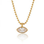Non-tarnish 18k gold plated ball-chain necklace with a 1-year anti-tarnish warranty.