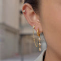 Hypoallergenic 18k gold plated stainless steel earrings for sensitive ears and daily luxury.