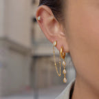 Hypoallergenic 18k gold plated stainless steel earrings for sensitive ears and daily luxury.