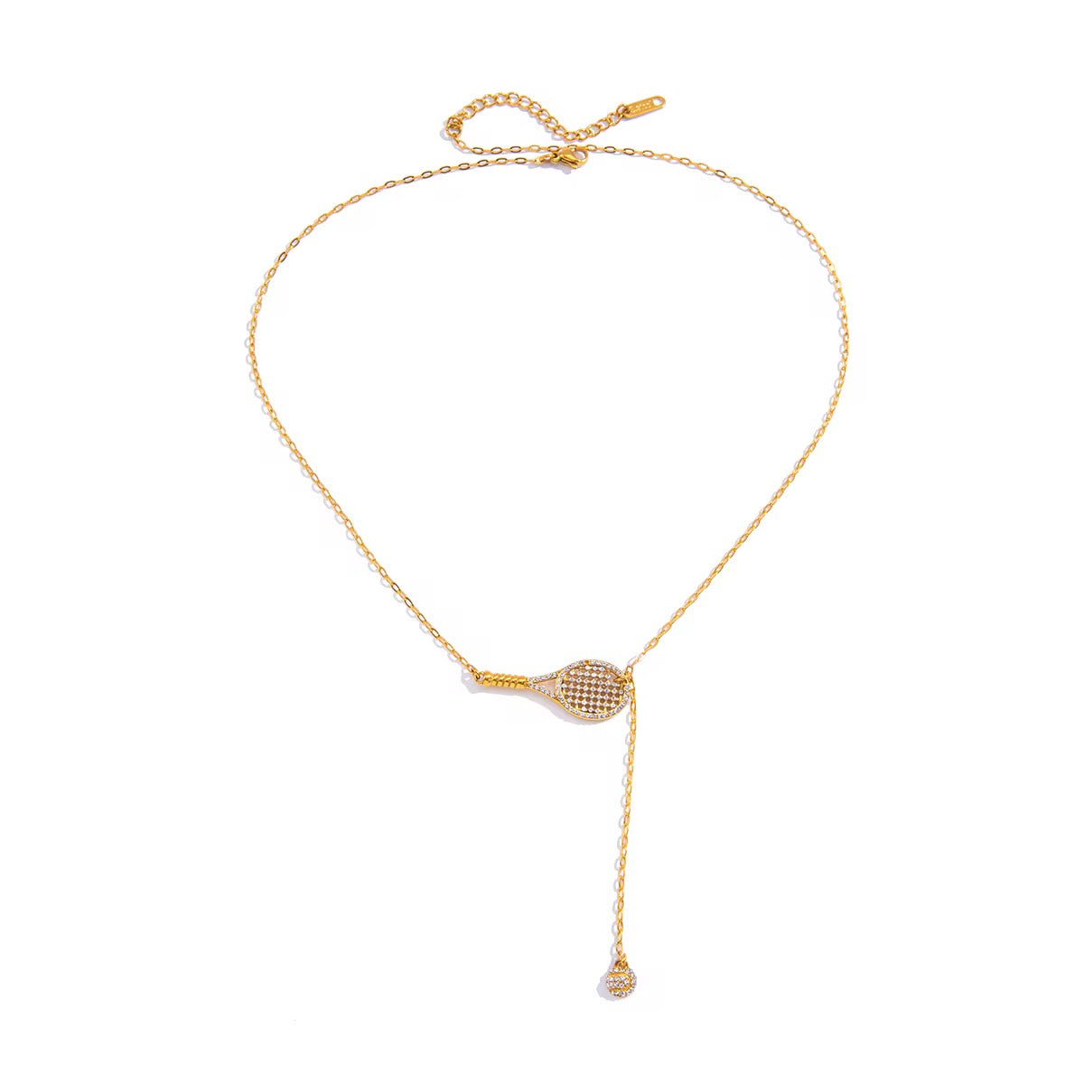 Technical drawing of The Grand Slam showing 40cm length and 7.41cm lariat drop.