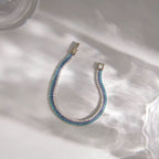 Tarnish-free ocean-proof Azure Ombré bracelet safe for salt water and beach wear.