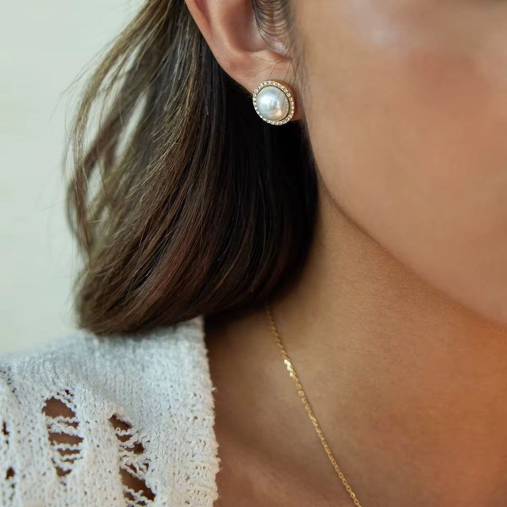 Tarnish-free ocean-proof Crown Jewel earrings safe for salt water and beach wear.