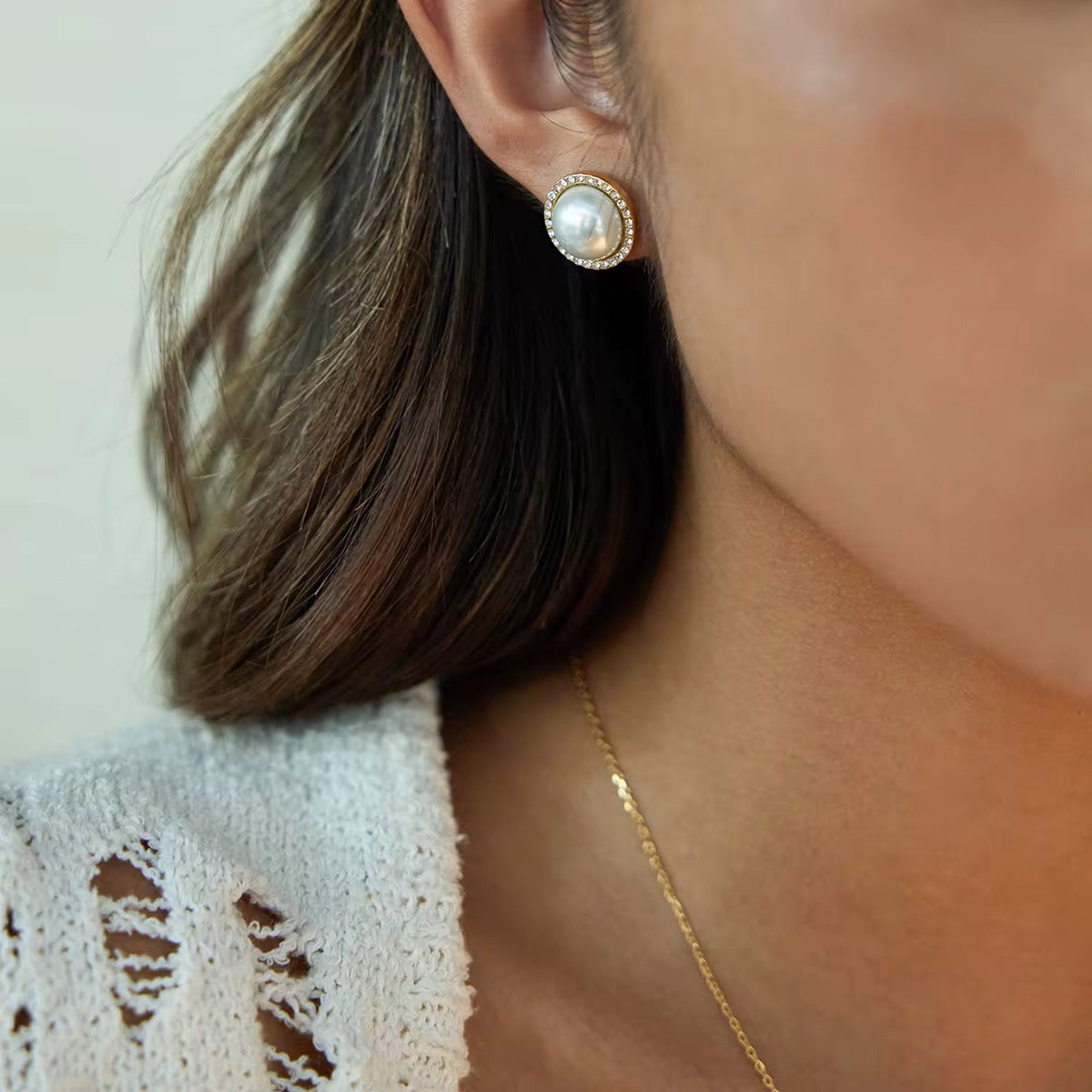 Tarnish-free ocean-proof Crown Jewel earrings safe for salt water and beach wear.