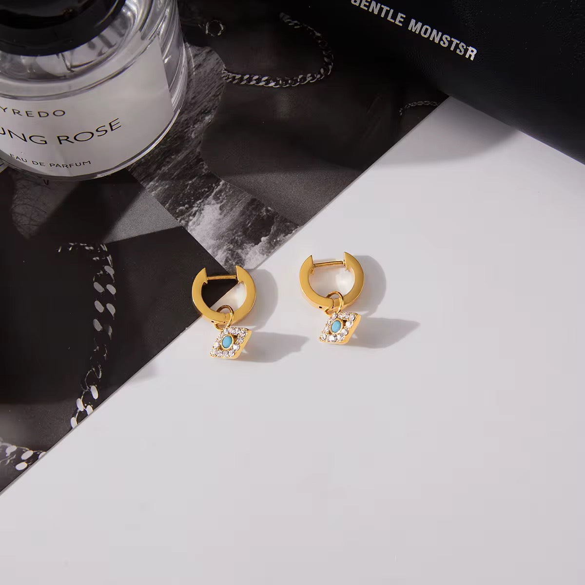 Sweat-proof gold jewelry perfect for the gym, sports, and beach vacation wear.