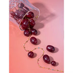 Tarnish-free ocean-proof colorful bead choker necklace designed for summer vacation wear.