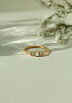  Dainty natural Australian opal engagement ring in a yellow gold band with accent diamonds. Elegant vintage inspired bridal jewelry and alternative gemstone promise ring for her.