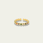 Anya Rainbow Bezel Eternity Ring - 18k Gold PVD Plated Stainless Steel & Waterproof - Yadman UK