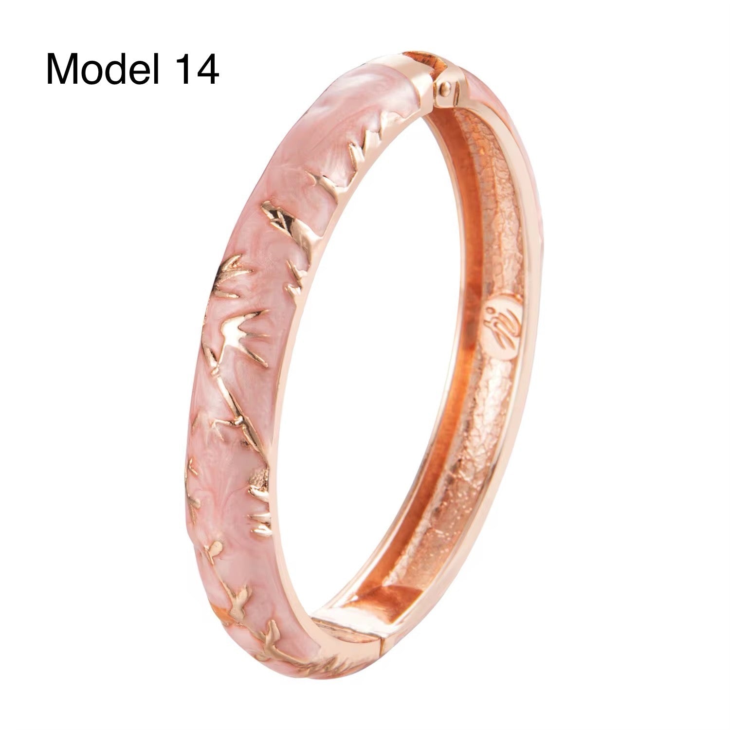 Turquoise floral bracelet with vivid painted petals and gold overlay