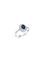  Handmade platinum-plated silver ring with natural blue sapphire – Nyxsara Collection
