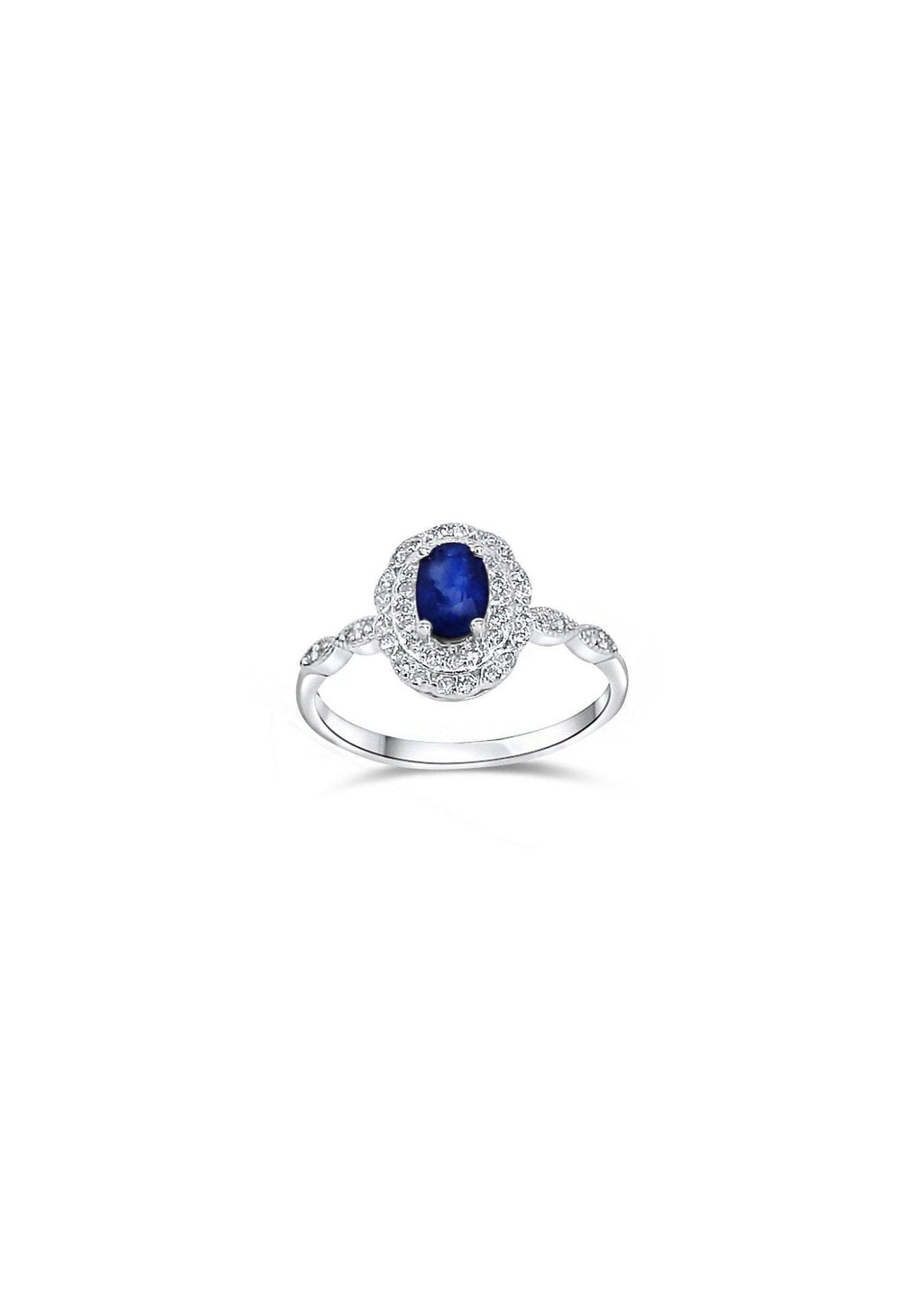  Elegant women’s ring featuring a genuine blue sapphire in handcrafted silver setting