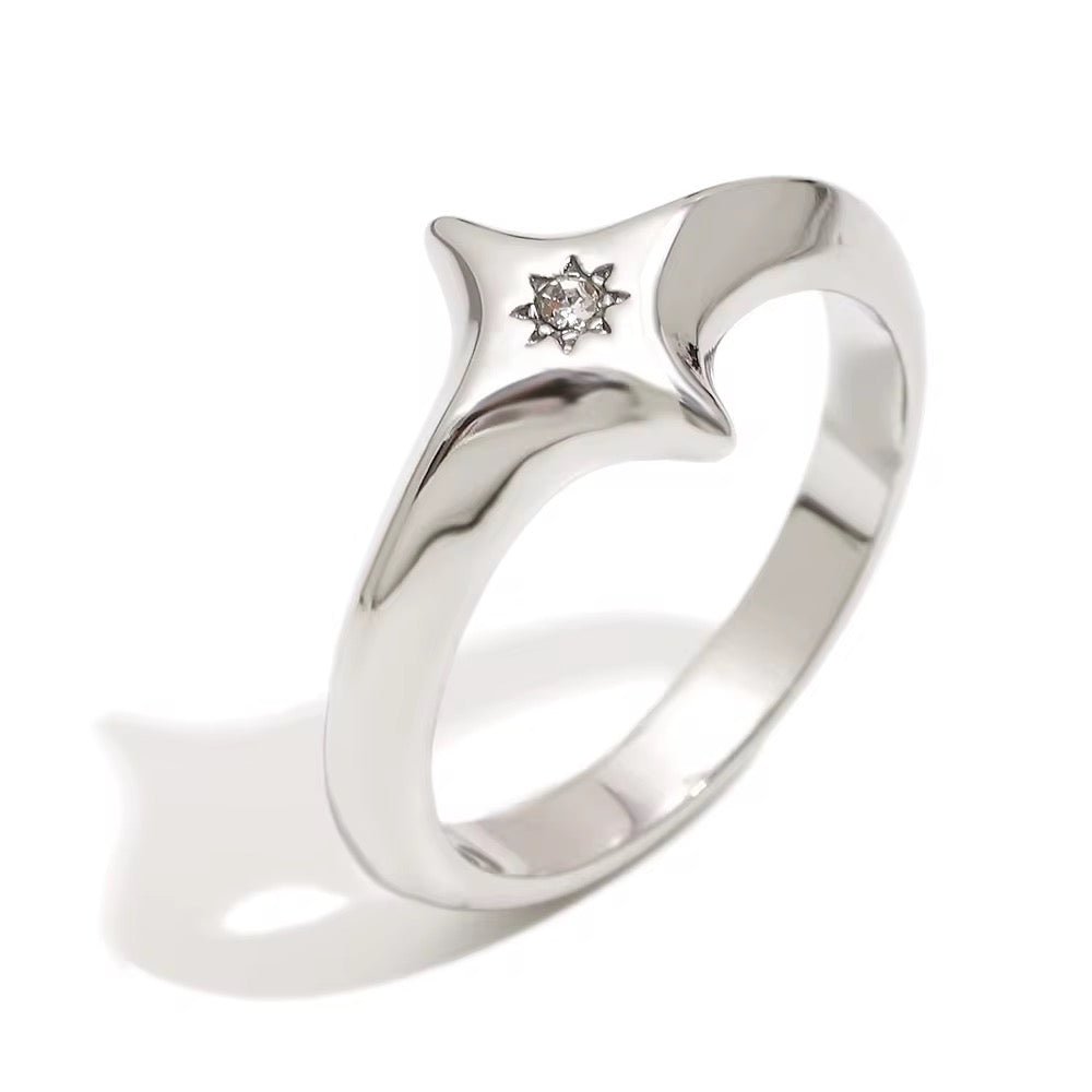 Celestial North Star Ring - 18k Gold PVD Plated Stainless Steel & Waterproof - Yadman UK