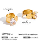 Oval-Cut Crystal Ear Cuff for Women