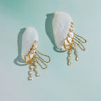 Gilded Tear & Baguette Curated Earring Set - 18k Gold PVD Plated Stainless Steel & Waterproof - Yadman UK