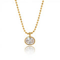 Gilded Vision Bezel - Set Pendant Necklace - Waterproof 18k Gold PVD Stainless Steel - Yadman UK