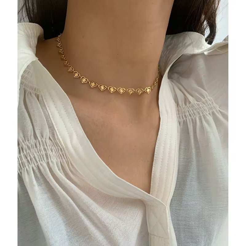 Romantic Gold Necklace with Extender Chain
