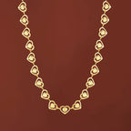 Elegant Gold Vermeil Necklace with Heart Links