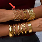 18K Gold Vermeil Open Cuff Bracelet