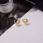 Guardian of the Blue Soul Evil Eye Huggie Earrings - 18k Gold PVD Plated Stainless Steel & Waterproof - Yadman UK