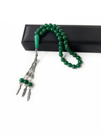 Luxury packaging for Yadman Emarati’s handcrafted green agate prayer beads