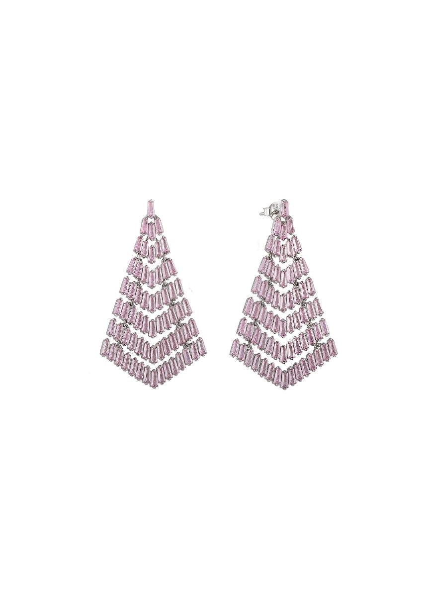 Limited edition amethyst zirconia baguette earrings