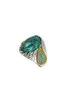 Men’s 925 Silver Turquoise Ring – Handmade Gift – Elegant Emirati Design - Yadman Emarati