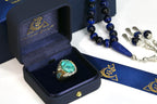 Men’s 925 Silver Turquoise Ring – Handmade Gift – Elegant Emirati Design - Yadman Emarati