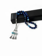 Spiritual Islamic gift with natural blue agate beads – handcrafted in UAE