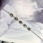 Natural Star Sapphire 18K Gold Plated Sterling Silver Women's Bracelet (Order to Make) - Yadman Emarati