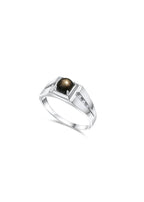 Natural star sapphire men’s ring in 18K gold-plated sterling silver