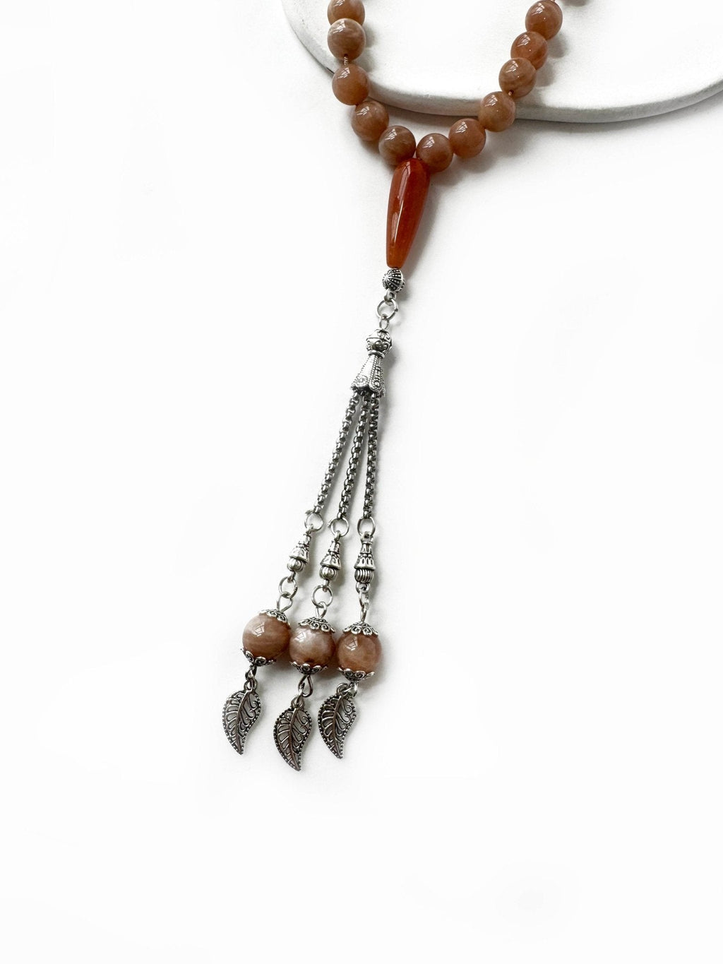 Luxury packaging for Yadman Emarati’s natural sunstone prayer beads