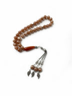 Detailed 10mm sunstone Islamic misbaha with Emirati craftsmanship
