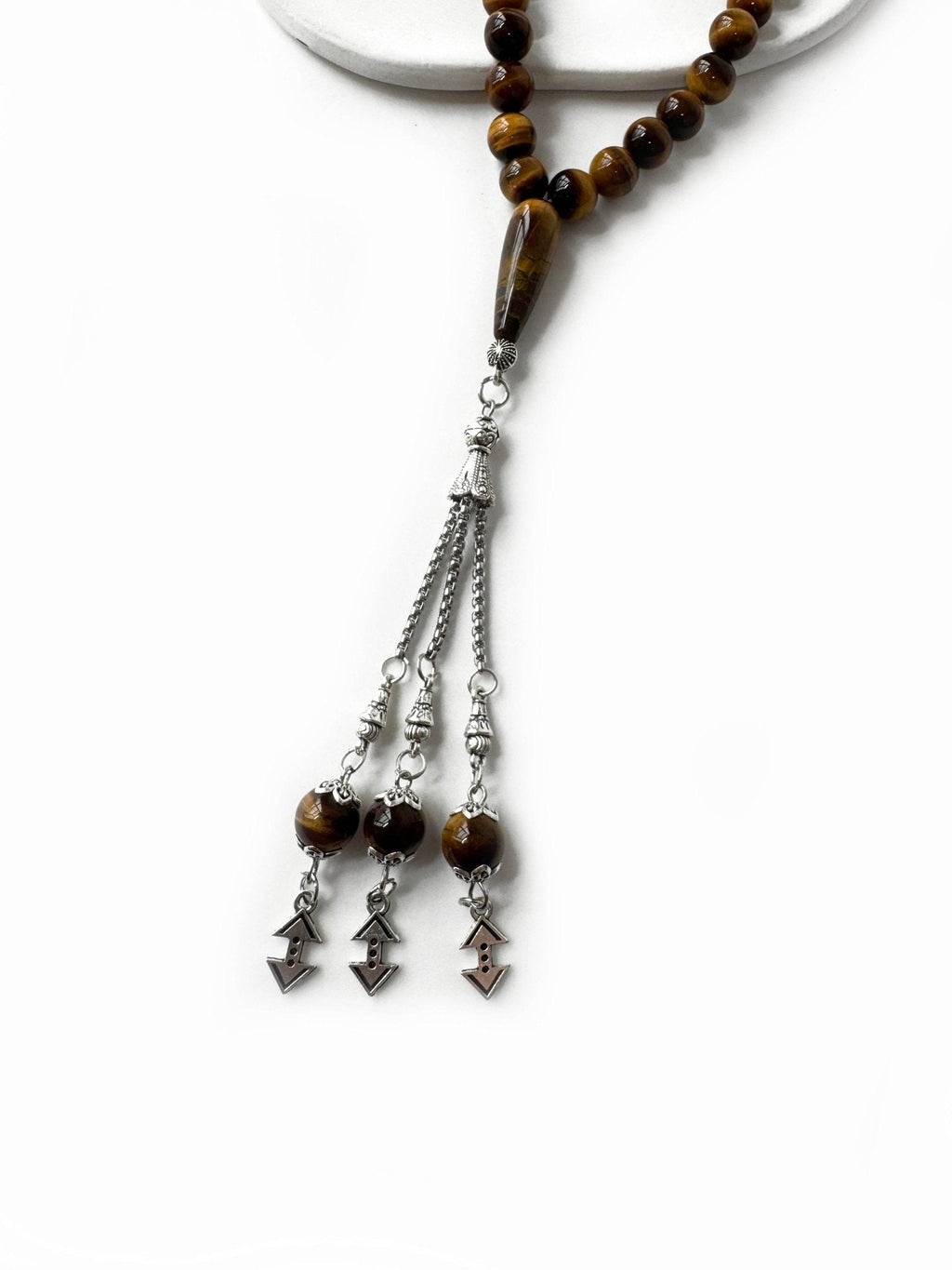 Islamic 33 bead tasbih made from tiger eye stone – premium quality
